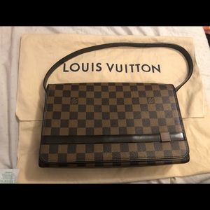 Tribeca long Lv Damier Ebene Hand Checkered Brown